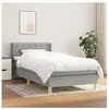 vidaXL Sommier à lattes de lit avec matelas Gris clair 80x200 cm Tissu