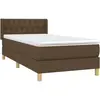 vidaXL Sommier à lattes de lit avec matelas Marron foncé 90x190 cm