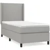 vidaXL Sommier à lattes de lit avec matelas Gris clair 80x200 cm Tissu