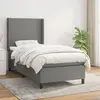 vidaXL Sommier à lattes de lit avec matelas Gris foncé 80x200 cm Tissu