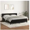vidaXL Sommier à lattes de lit avec matelas Noir 180x200 cm Velours