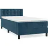 vidaXL Sommier à lattes de lit avec matelas Bleu foncé 90x190 cm