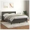 vidaXL Sommier à lattes de lit et matelas Gris foncé 140x200cm Velours