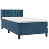 vidaXL Sommier à lattes de lit avec matelas Bleu foncé 90x200 cm