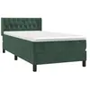 vidaXL Sommier à lattes de lit avec matelas Vert foncé 90x200 cm