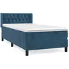 vidaXL Sommier à lattes de lit avec matelas Bleu foncé 90x200 cm