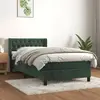 vidaXL Sommier à lattes de lit avec matelas Vert foncé 100x200 cm