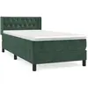 vidaXL Sommier à lattes de lit avec matelas Vert foncé 90x190 cm