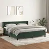vidaXL Sommier à lattes de lit et matelas Vert foncé 160x200cm Velours