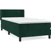 vidaXL Sommier à lattes de lit avec matelas Vert foncé 100x200 cm