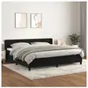 vidaXL Sommier à lattes de lit et matelas Noir 200x200 cm Velours
