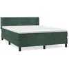 vidaXL Sommier à lattes de lit et matelas Vert foncé 140x190cm Velours