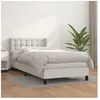 vidaXL Sommier à lattes de lit avec matelas Blanc 90x200 cm Similicuir