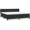 vidaXL Sommier à lattes de lit avec matelas Noir 200x200 cm Similicuir