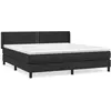 vidaXL Sommier à lattes de lit avec matelas Noir 180x200 cm Similicuir