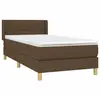 vidaXL Sommier à lattes de lit avec matelas Marron foncé 90x190 cm