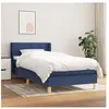vidaXL Sommier à lattes de lit avec matelas Bleu 100x200 cm Tissu