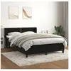 vidaXL Sommier à lattes de lit avec matelas Noir 140x190 cm Velours