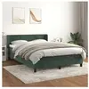 vidaXL Sommier à lattes de lit et matelas Vert foncé 140x200cm Velours