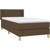 vidaXL Sommier à lattes de lit avec matelas Marron foncé 90x190 cm