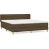 vidaXL Sommier à lattes de lit avec matelas Marron foncé 160x200 cm