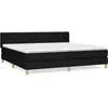 vidaXL Sommier à lattes de lit avec matelas Noir 160x200 cm Tissu