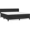 vidaXL Sommier à lattes de lit avec matelas Noir 160x200 cm