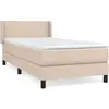 vidaXL Sommier à lattes de lit avec matelas Cappuccino 90x200 cm