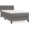 vidaXL Sommier à lattes de lit avec matelas Gris 80x200 cm Similicuir