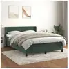 vidaXL Sommier à lattes de lit et matelas Vert foncé 140x200cm Velours