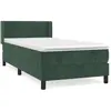 vidaXL Sommier à lattes de lit avec matelas Vert foncé 90x190 cm