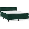 vidaXL Sommier à lattes de lit et matelas Vert foncé 140x200cm Velours