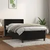 vidaXL Sommier à lattes de lit avec matelas Noir 90x200 cm Velours