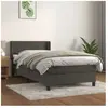 vidaXL Sommier à lattes de lit avec matelas Gris foncé 100x200 cm