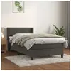 vidaXL Sommier à lattes de lit et matelas Gris foncé 90x200 cm Velours