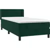 vidaXL Sommier à lattes de lit avec matelas Vert foncé 100x200 cm