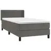 vidaXL Sommier à lattes de lit avec matelas Gris foncé 100x200 cm