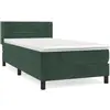 vidaXL Sommier à lattes de lit avec matelas Vert foncé 100x200 cm