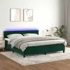 vidaXL Sommier à lattes de lit avec matelas LED Vert foncé 160x200 cm