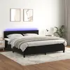 vidaXL Sommier à lattes de lit avec matelas et LED Noir 180x200 cm