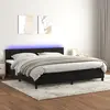vidaXL Sommier à lattes de lit avec matelas et LED Noir 200x200 cm