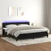 vidaXL Sommier à lattes de lit avec matelas LED Noir 200x200cm Velours