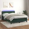 vidaXL Sommier à lattes de lit avec matelas LED Vert foncé 140x200 cm