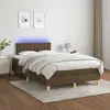 Non communiqué vidaXL Sommier à lattes de lit matelas et LED Marron foncé 120x200 cm