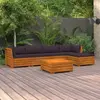 vidaXL Sommier à lattes de lit matelas et LED Marron foncé 100x200cm