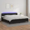 vidaXL Sommier à lattes de lit avec matelas et LED Noir 200x200cm