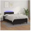 vidaXL Sommier à lattes de lit avec matelas et LED Noir 120x200cm