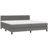 vidaXL Sommier à lattes de lit avec matelas et LED Gris 200x200 cm