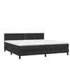 vidaXL Sommier à lattes de lit avec matelas et LED Noir 200x200 cm