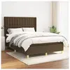 vidaXL Sommier à lattes de lit avec matelas Marron foncé 140x190 cm